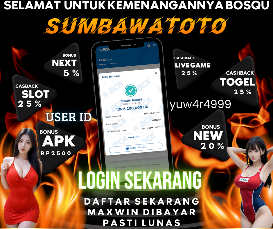 ⚡ Deposit cepat, withdraw kilat! Cuma di SumbawaToto.